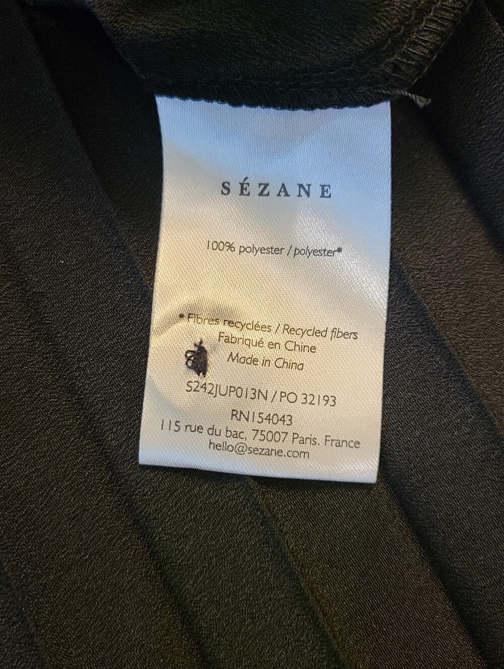 Sezane Black Pleated Wrap Skirt - Picture 7 of 7
